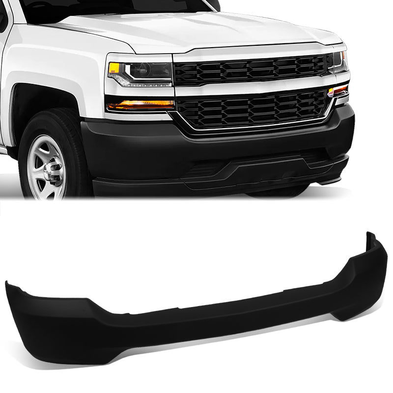 CAAP, 16-19 Chevrolet Silverado 1500 LD Steel Front Bumper Face Bar - Matte Black