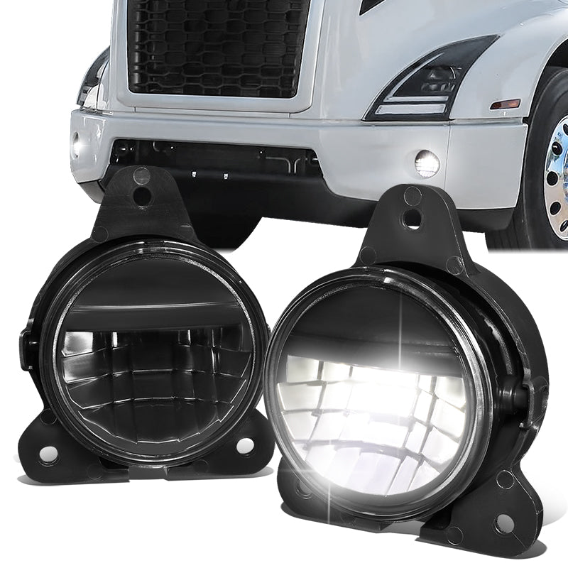 DNA Motoring, 18-20 Volvo VNR 300 400 640 Black Housing LED Fog Lights