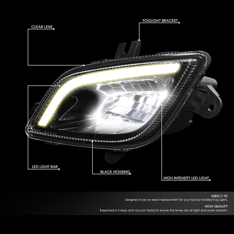 DNA Motoring, 18-22 Freightliner Cascadia Black Housing 3D LED Fog Lights