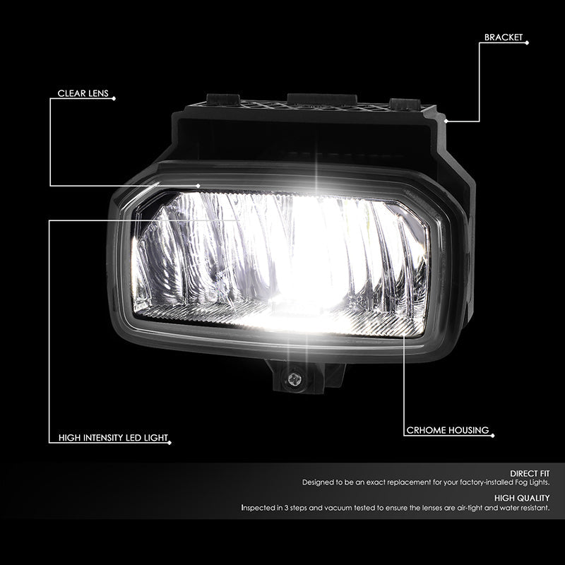 DNA Motoring, 18-22 International Harvester LT625 Full LED Fog Lights - Chrome Housing