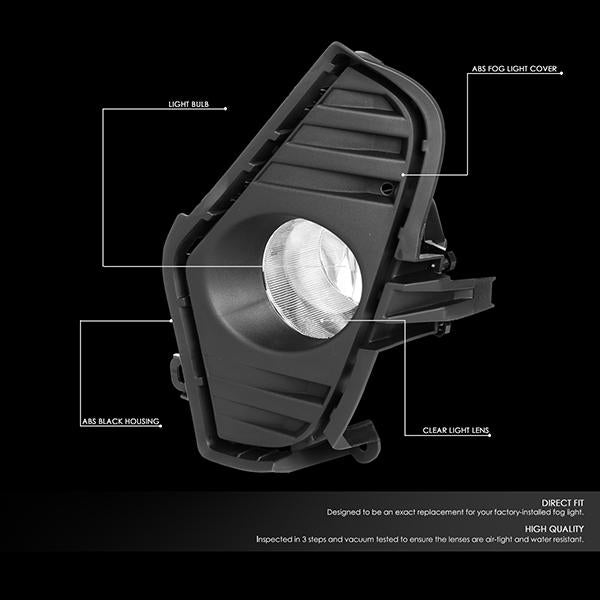 DNA Motoring, 19-20 Toyota RAV4 LE/ XLE/ Limited/ XSE/ SE Front Driving Fog Lights w/Bezels+Switch