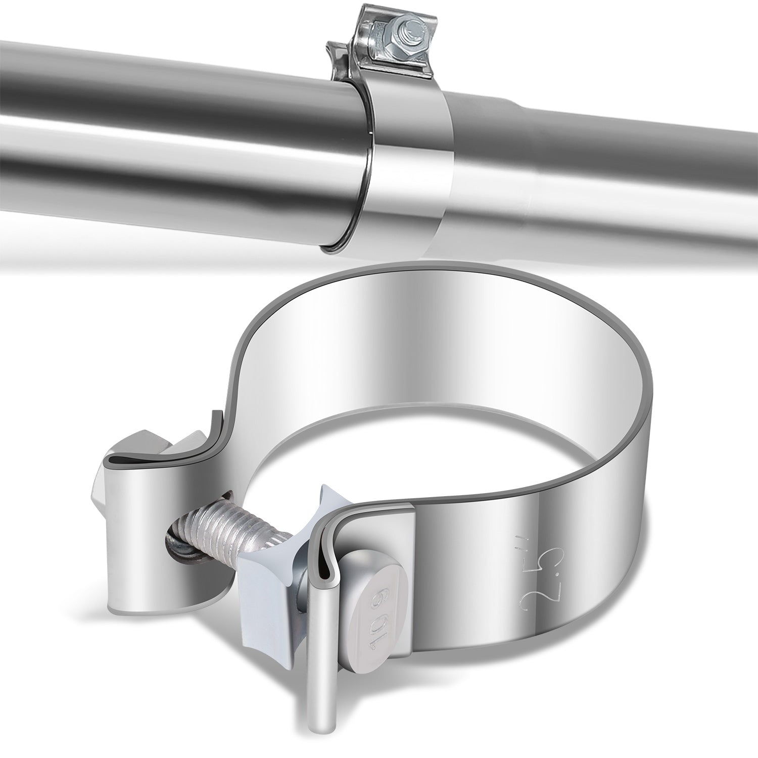 CAAP, 2.5" ID Narrow Exhaust Band Clamp (Stainless Steel)