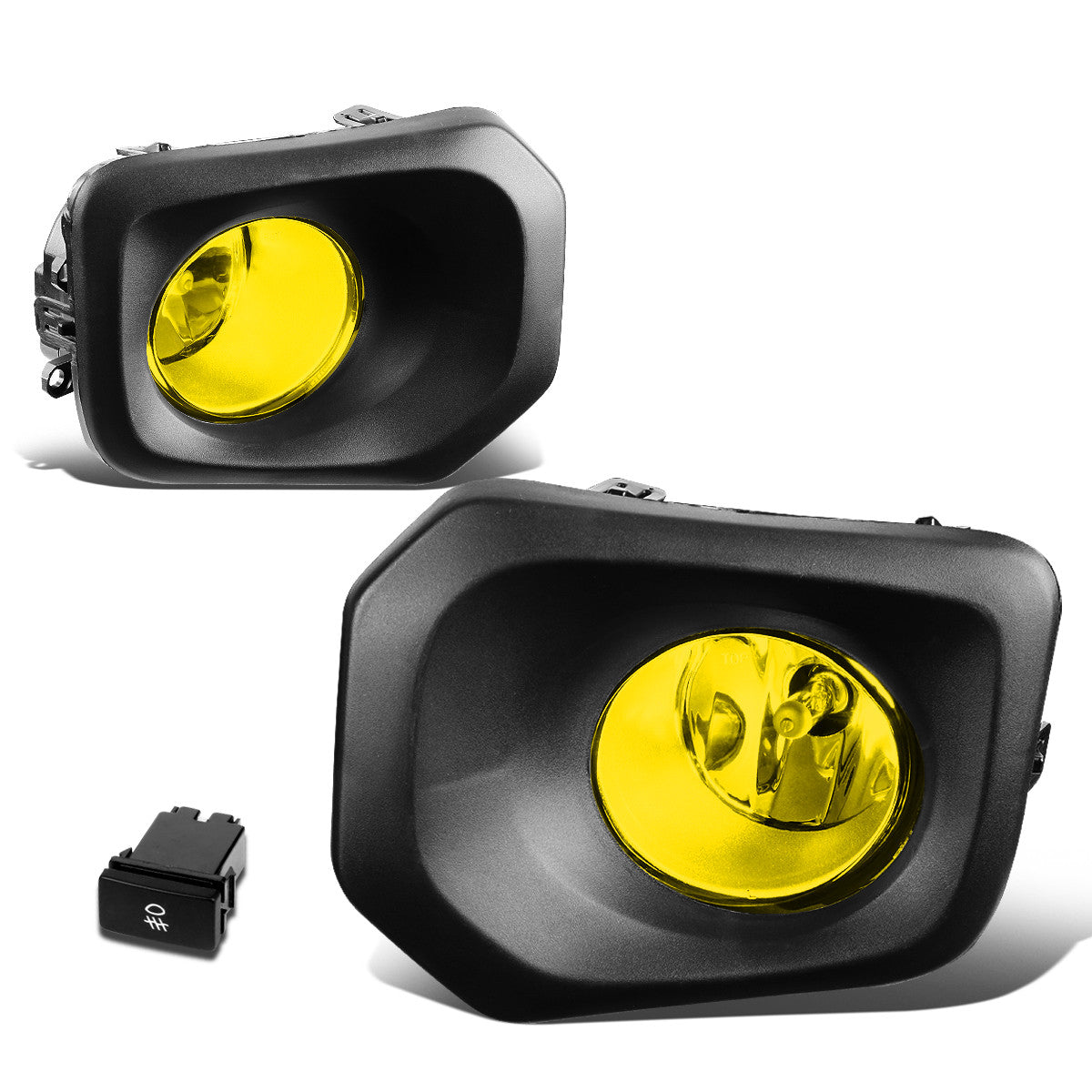 DNA Motoring, 2016 Toyota Tacoma Amber Lens Fog Lights - w/Bezel+Switch+Bulbs