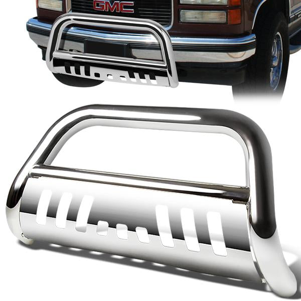 CAAP, 88-00 Chevy C/K 1500 2500 3500 Suburban Bull Bar w/Skid Plate - Stainless Steel