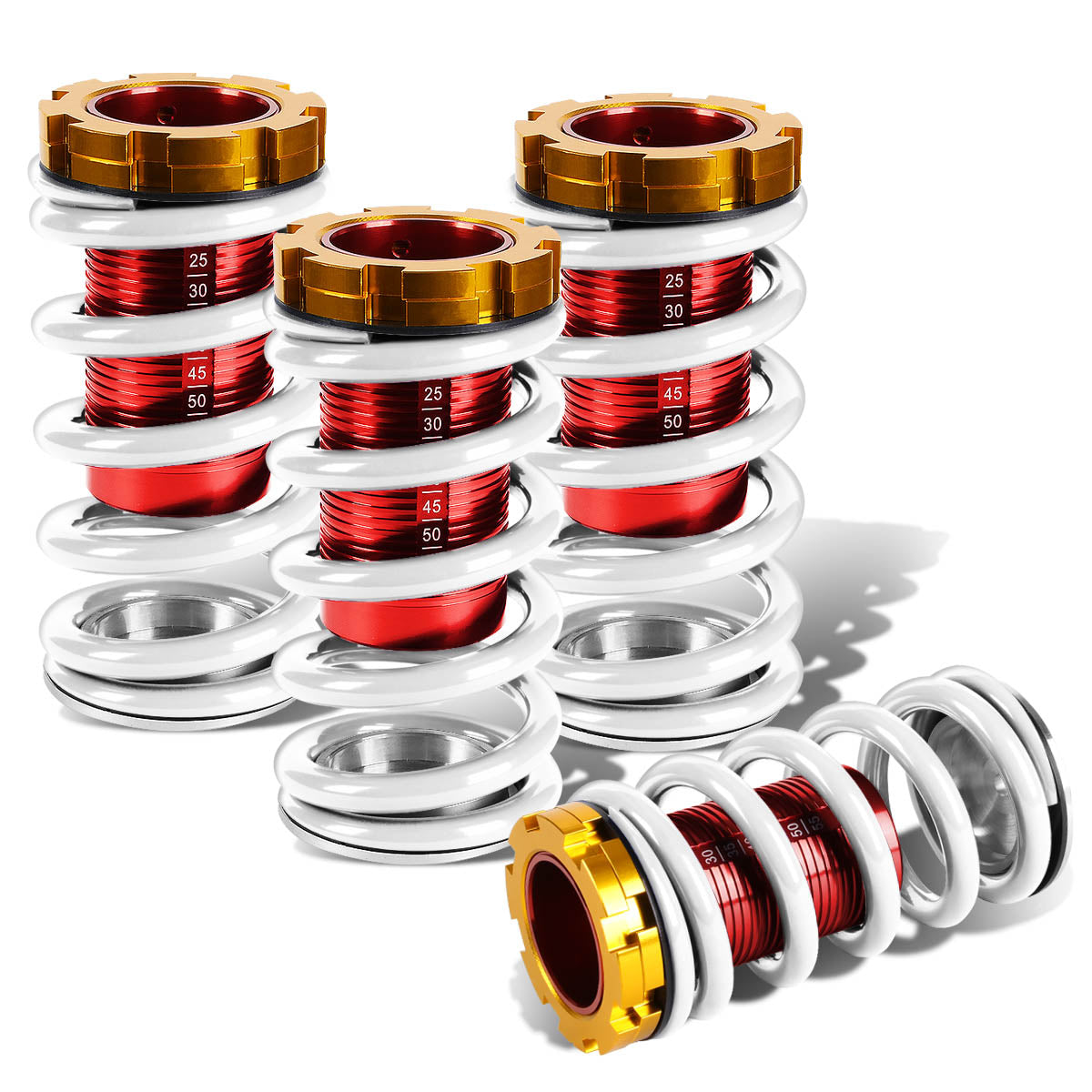 J2 Engineering, 88-00 Honda Civic 90-01 Acura Integra 1 in. to 4 in. Adjustable Lowering Spring Coilover