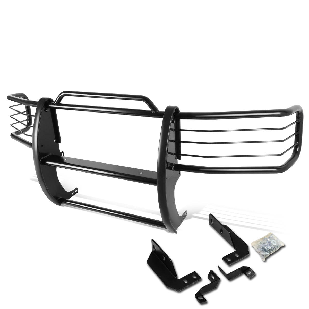 CAAP, 92-97 Ford F150 F250 F350 Bronco Brush Grille Guard - Steel - Black