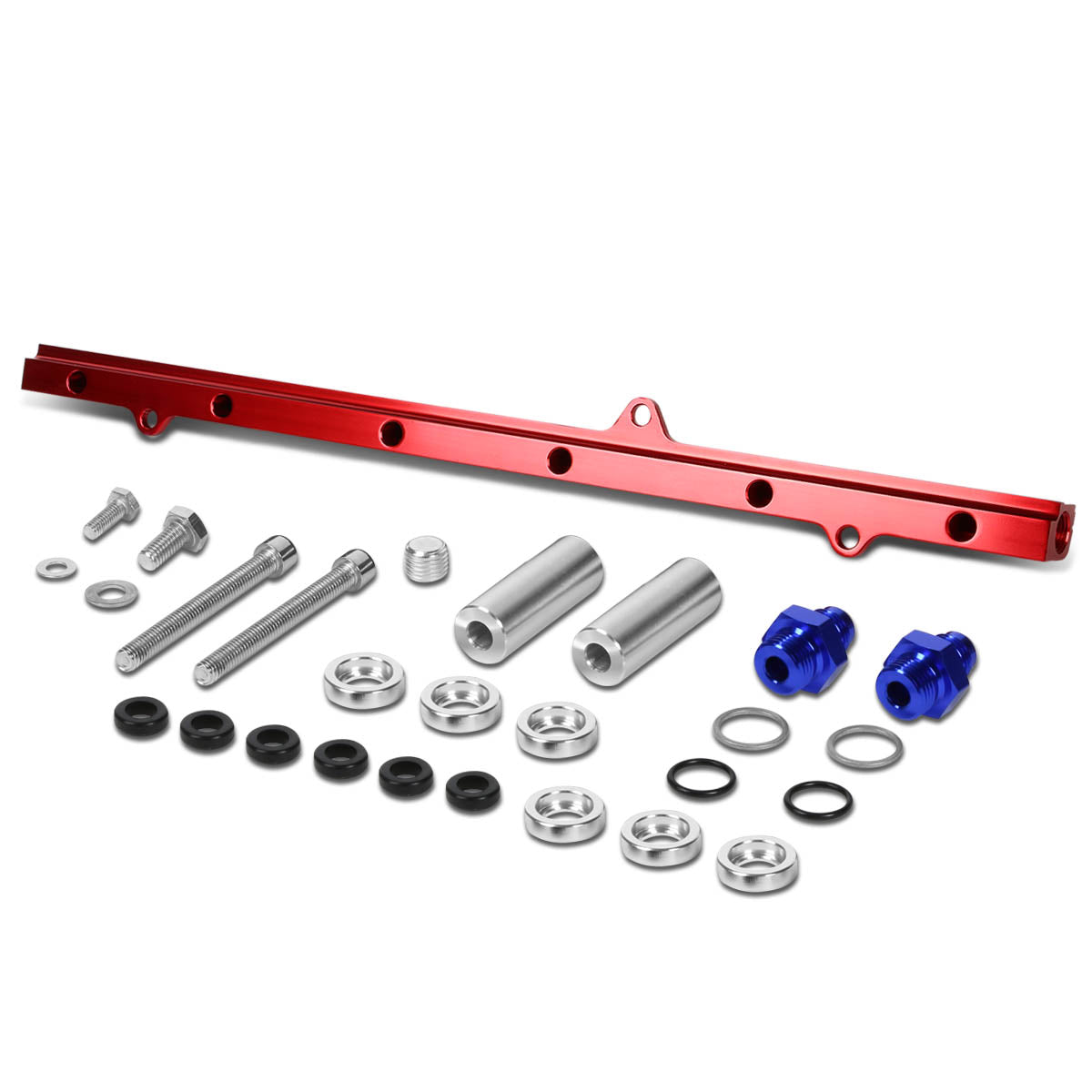 CAAP, 93-98 Toyota Supra 2JZ-GTE JZA80 Intake Manifold Swapped Fuel Injector Rail - Aluminum