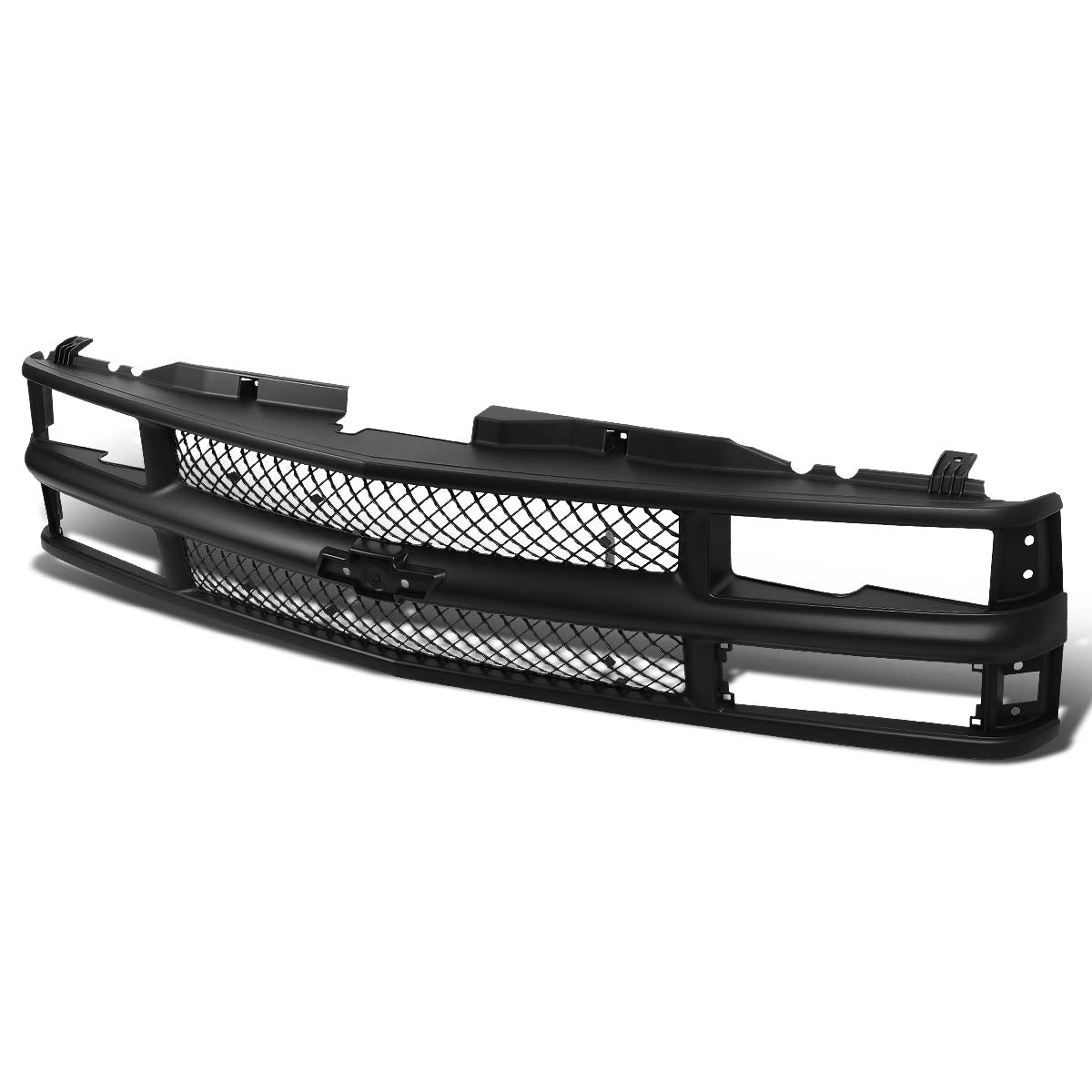 CAAP, 94-00 Chevy Suburban C/K 1500 2500 3500 Front Grille - Diamond Mesh - Black