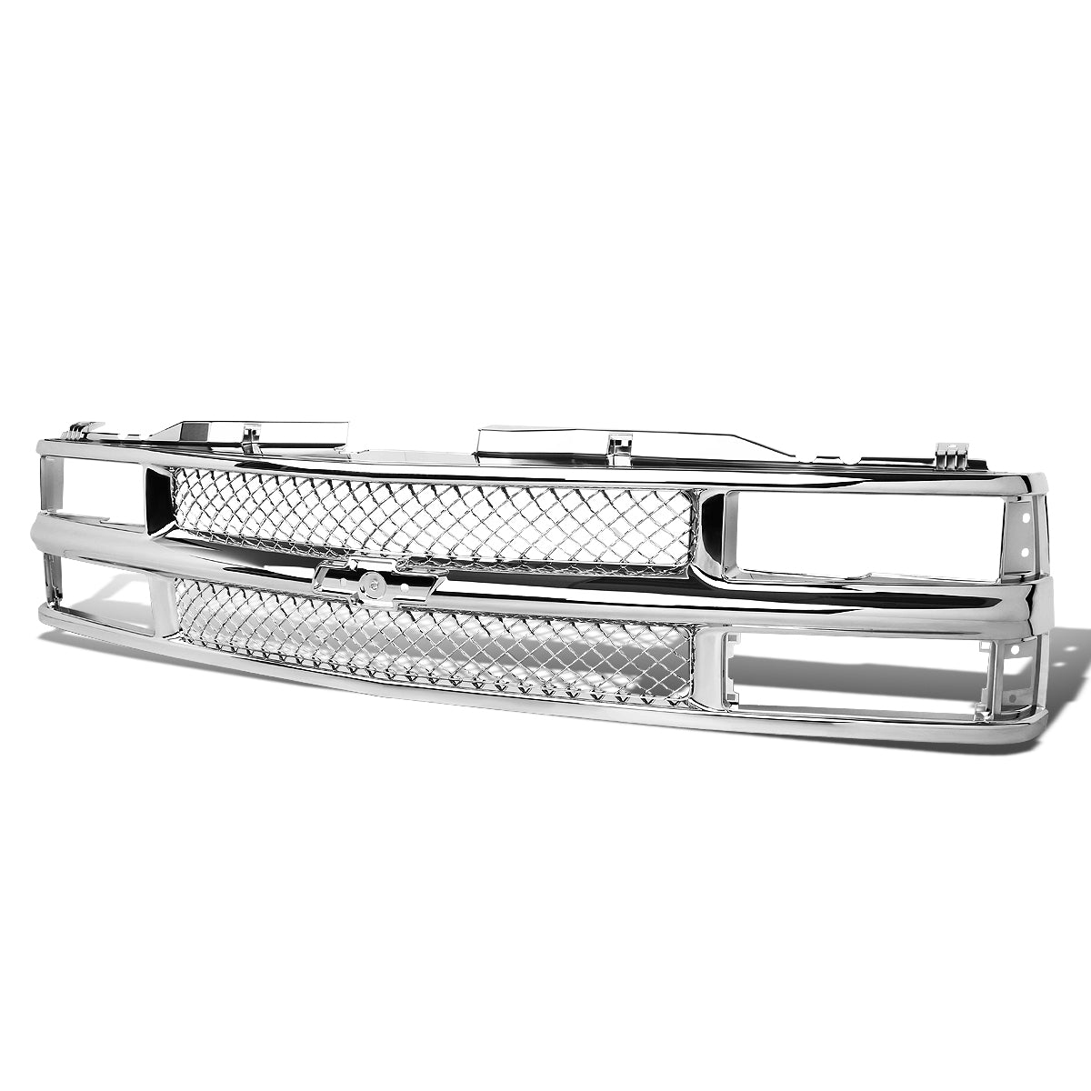 CAAP, 94-00 Chevy Suburban C/K 1500 2500 3500 Front Grille - Diamond Mesh - Chrome