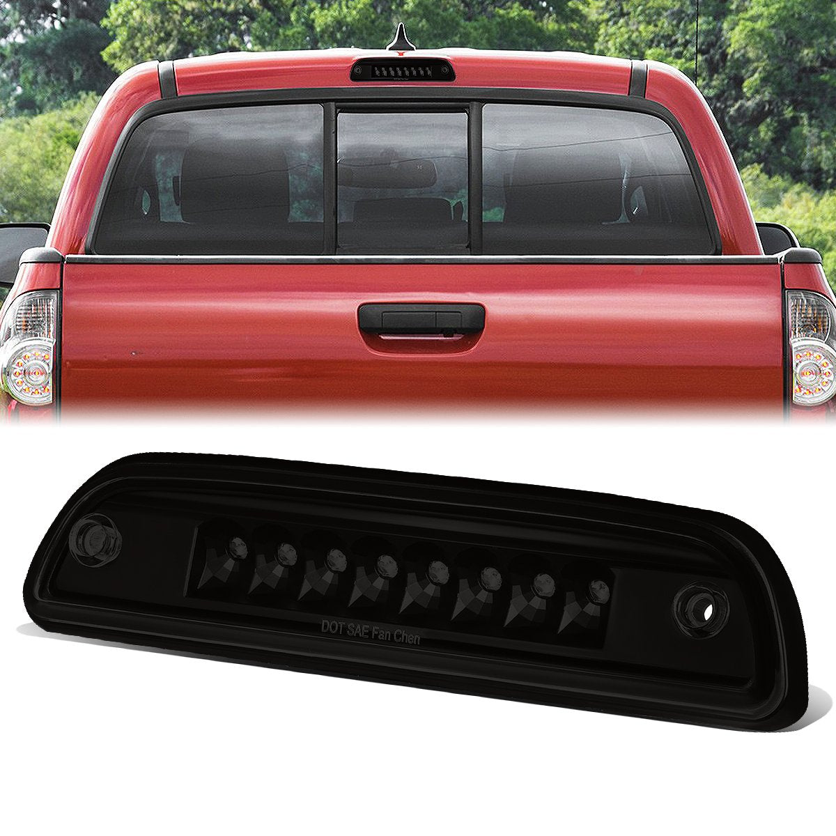 Nuvision Lighting, 95-15 Toyota Tacoma LED 3rd Brake Light - Tinted Lens