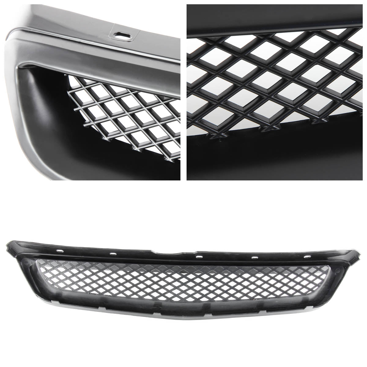 CAAP, 99-00 Honda Civic Front Grille - Diamond Mesh - Type-R Style