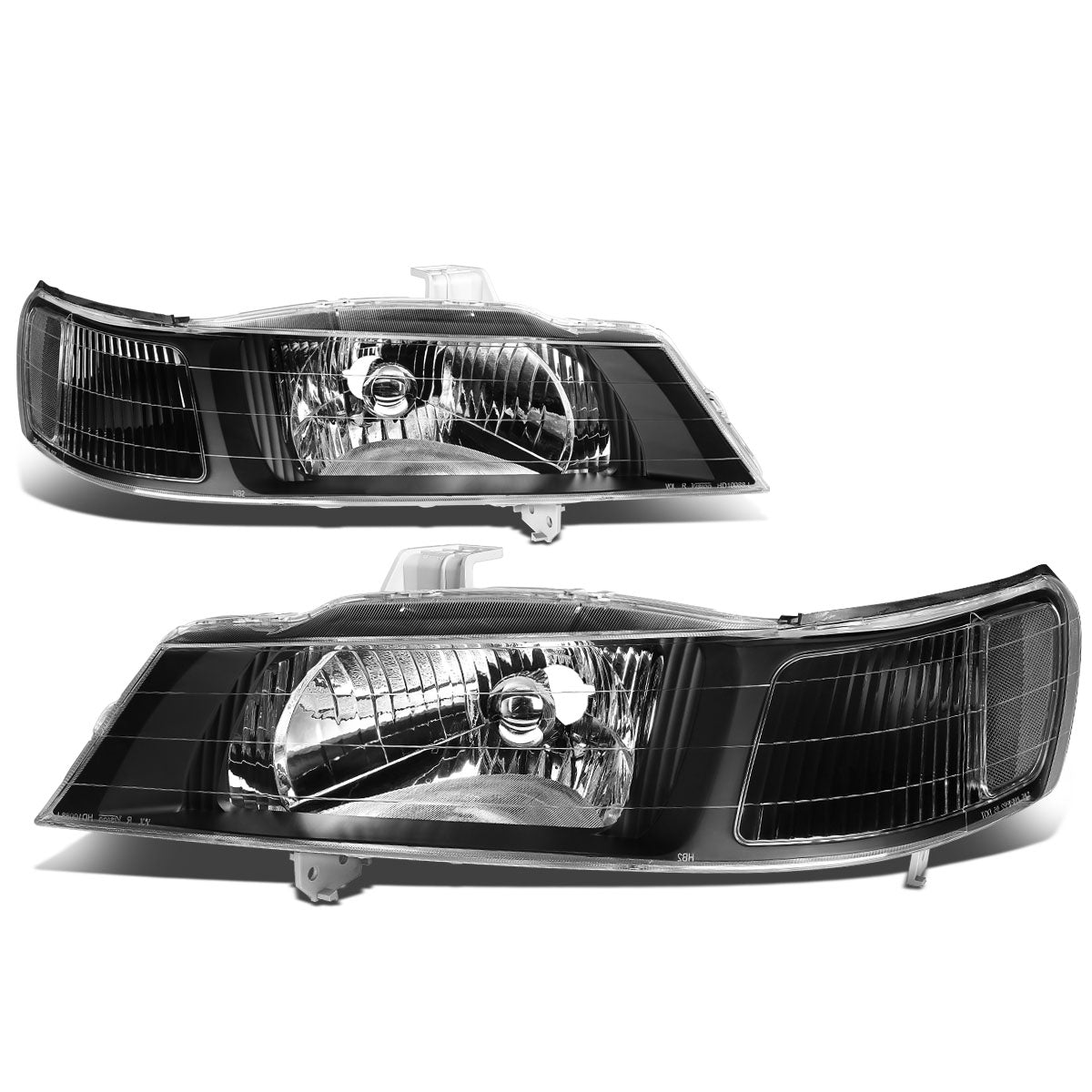 DNA Motoring, 99-04 Honda Odyssey Headlights - Black Housing Clear Corner