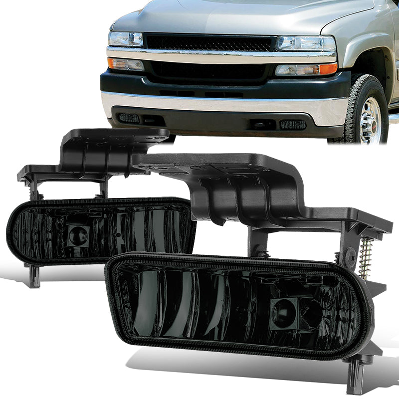 DNA Motoring, 99-06 Chevy Silverado Suburban 1500 2500 3500 Tahoe Smoked Lens Fog Lights