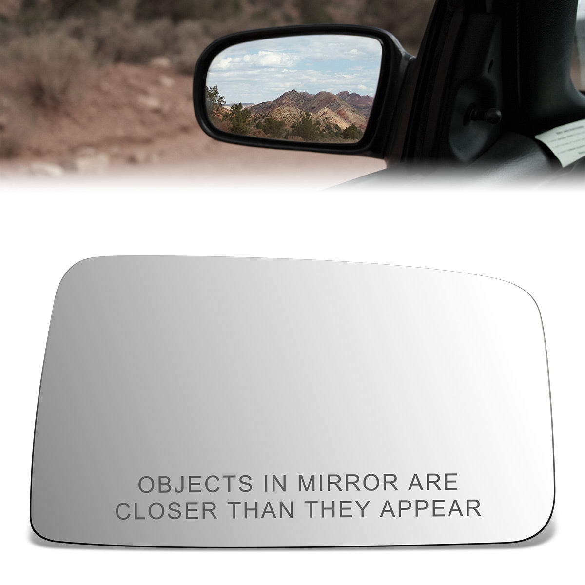 CAAP, Factory Replacement Convex Mirror Glass (Right) 84-87 Ford Tempo, Mercury Topaz