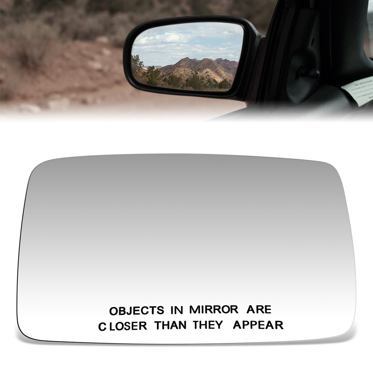 CAAP, Factory Replacement Convex Mirror Glass (Right) 84-91 Isuzu Trooper