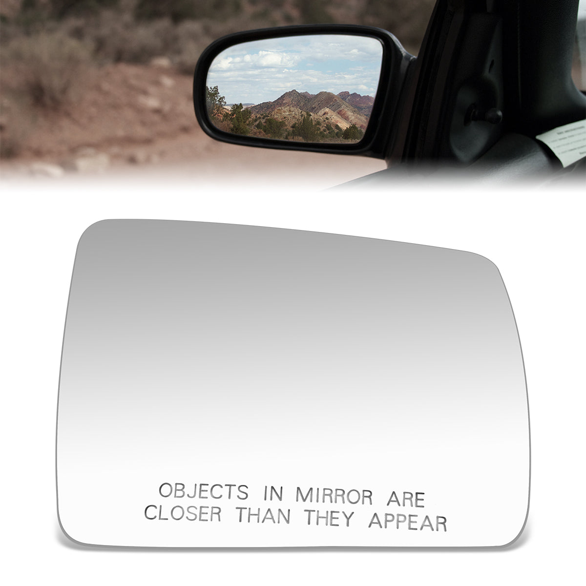 CAAP, Factory Replacement Convex Mirror Glass (Right) 84-96 Jeep Cherokee, 86-92 Comanche