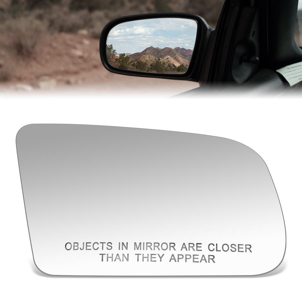 CAAP, Factory Replacement Convex Mirror Glass (Right) 86-91 Skylark, 85-91 Grand Am