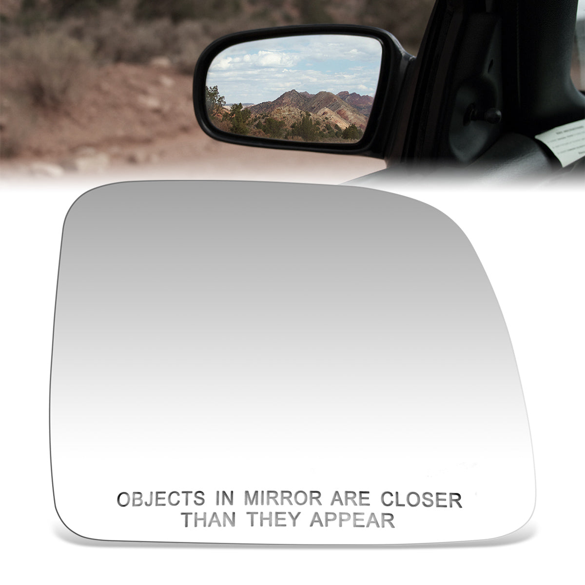 CAAP, Factory Replacement Convex Mirror Glass (Right) 86-97 Ford Aerostar