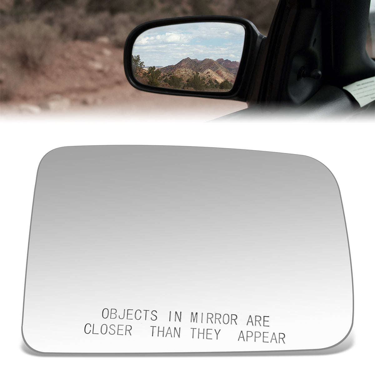 CAAP, Factory Replacement Convex Mirror Glass (Right) 87-89 Toyota 4Runner, Pickup