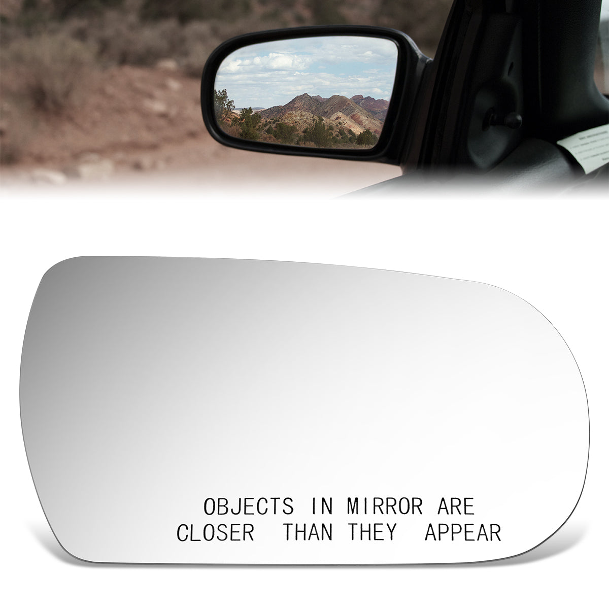 CAAP, Factory Replacement Convex Mirror Glass (Right) 87-91 Toyota Camry