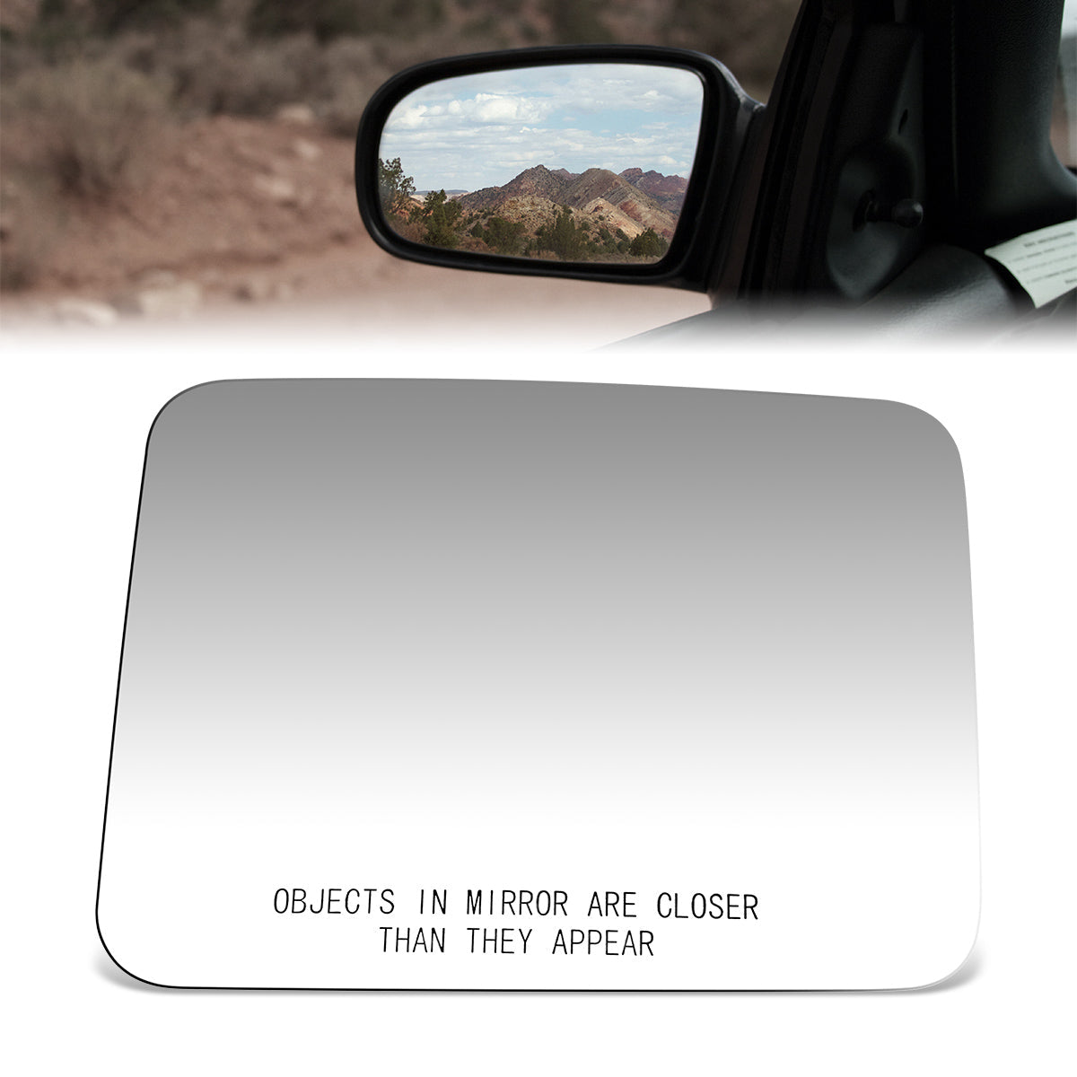 CAAP, Factory Replacement Convex Mirror Glass (Right) 87-93 Dodge Ram 50, 87-96 Mitsubishi Mighty Max