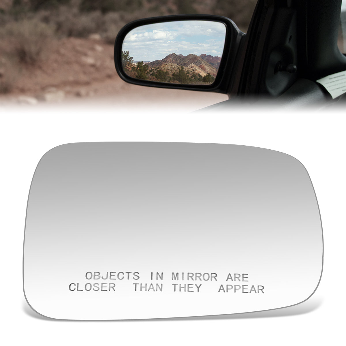 CAAP, Factory Replacement Convex Mirror Glass (Right) 88-91 Honda CRX