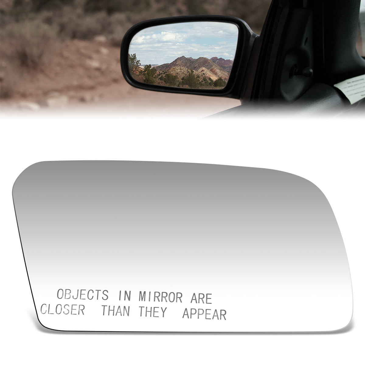 CAAP, Factory Replacement Convex Mirror Glass (Right) 88-92 Mazda 626, MX-6