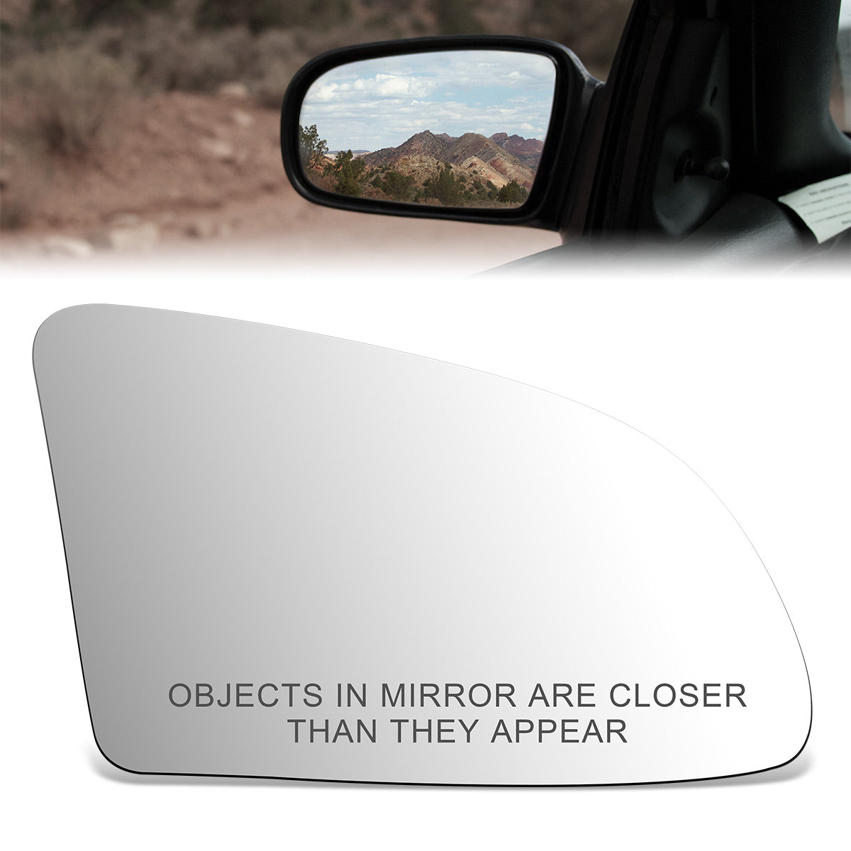 CAAP, Factory Replacement Convex Mirror Glass (Right) 88-94 Ford Tempo, Mercury Topaz