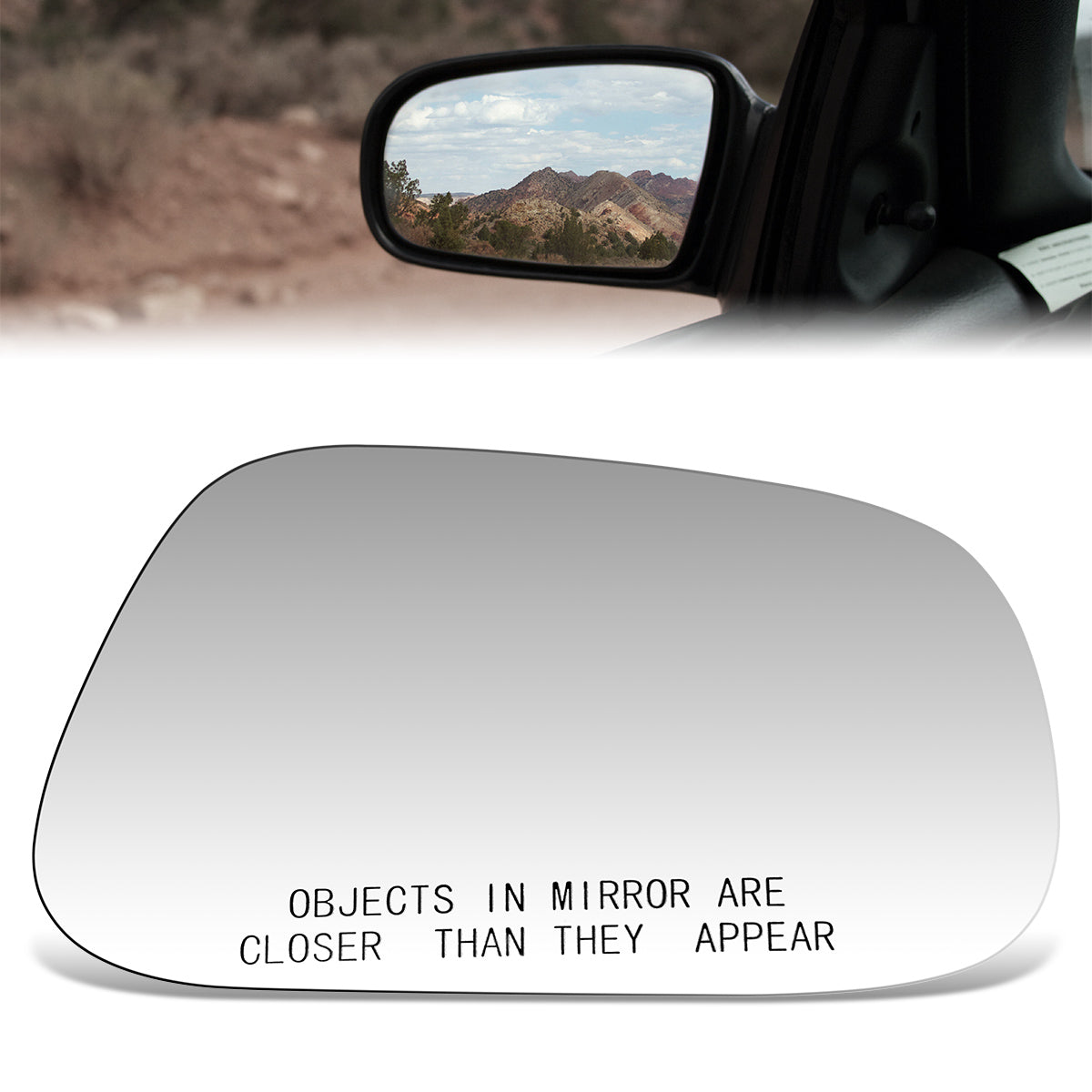 CAAP, Factory Replacement Convex Mirror Glass (Right) 89-90 Geo Prizm, 88-92 Toyota Corolla