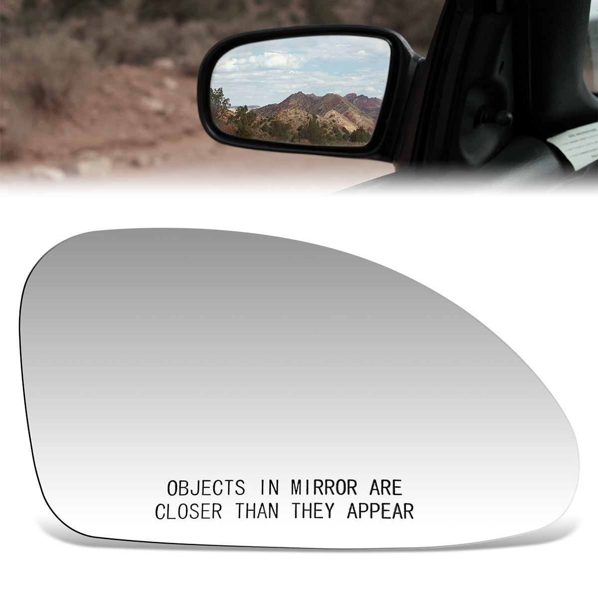 CAAP, Factory Replacement Convex Mirror Glass (Right) 90-93 Toyota Celica