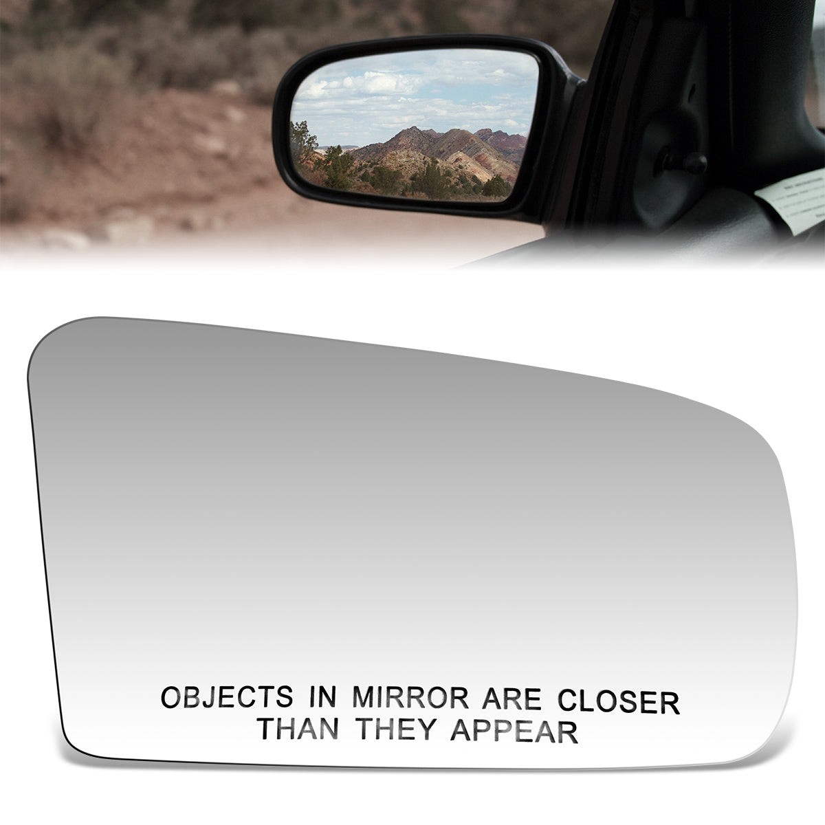 CAAP, Factory Replacement Convex Mirror Glass (Right) 90-94 Mazda 323