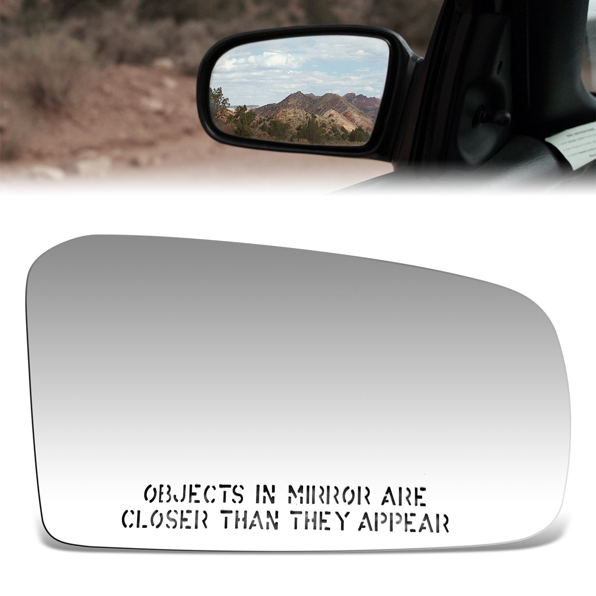 CAAP, Factory Replacement Convex Mirror Glass (Right) 90-94 Mazda Protege