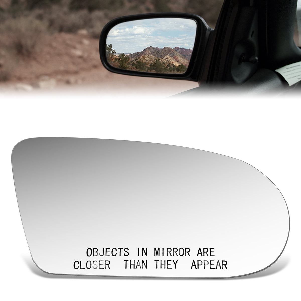 CAAP, Factory Replacement Convex Mirror Glass (Right) 91-92 Geo Prizm