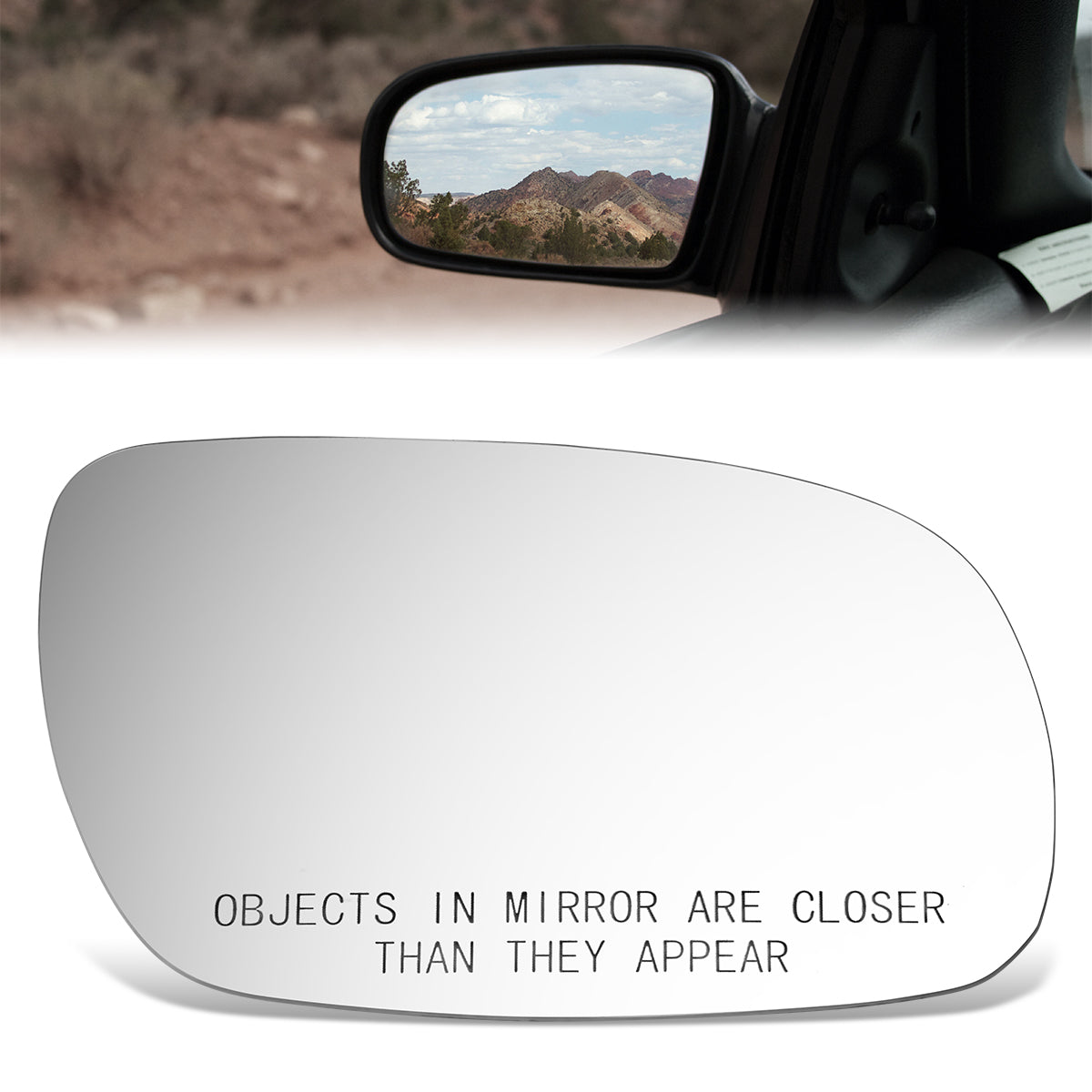 CAAP, Factory Replacement Convex Mirror Glass (Right) 91-94 Buick Roadmaster, Chevy Caprice