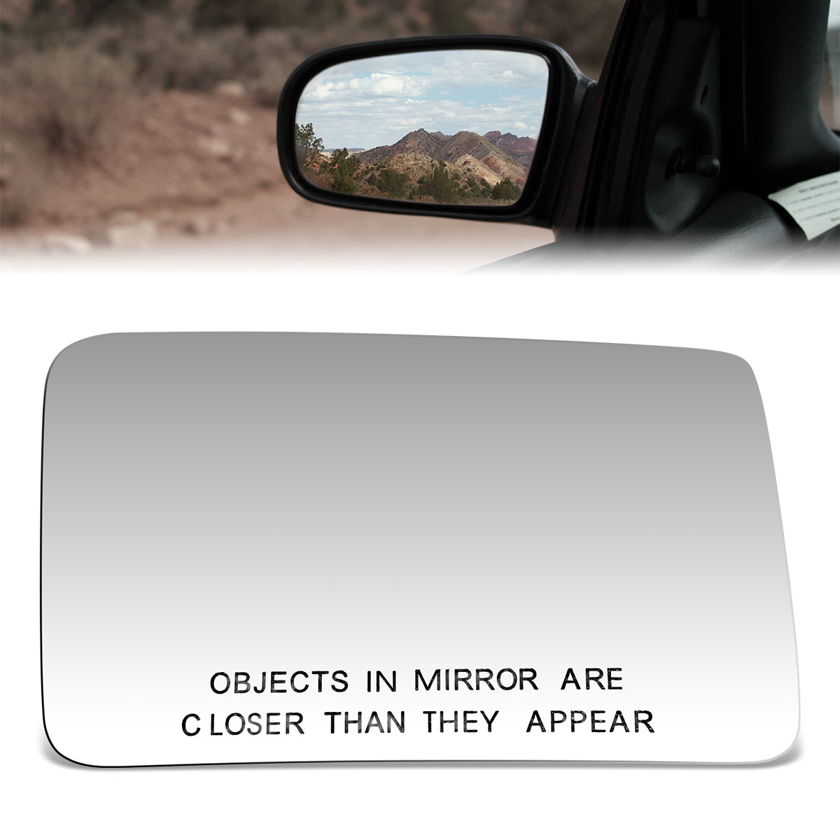 CAAP, Factory Replacement Convex Mirror Glass (Right) 91-96 Ford Escort, Mercury Tracer