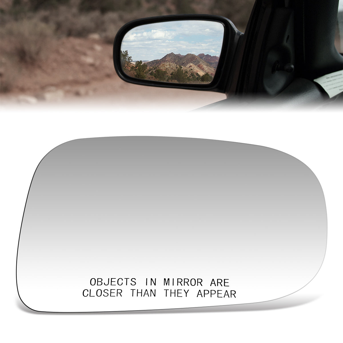 CAAP, Factory Replacement Convex Mirror Glass (Right) 91-97 Toyota Previa