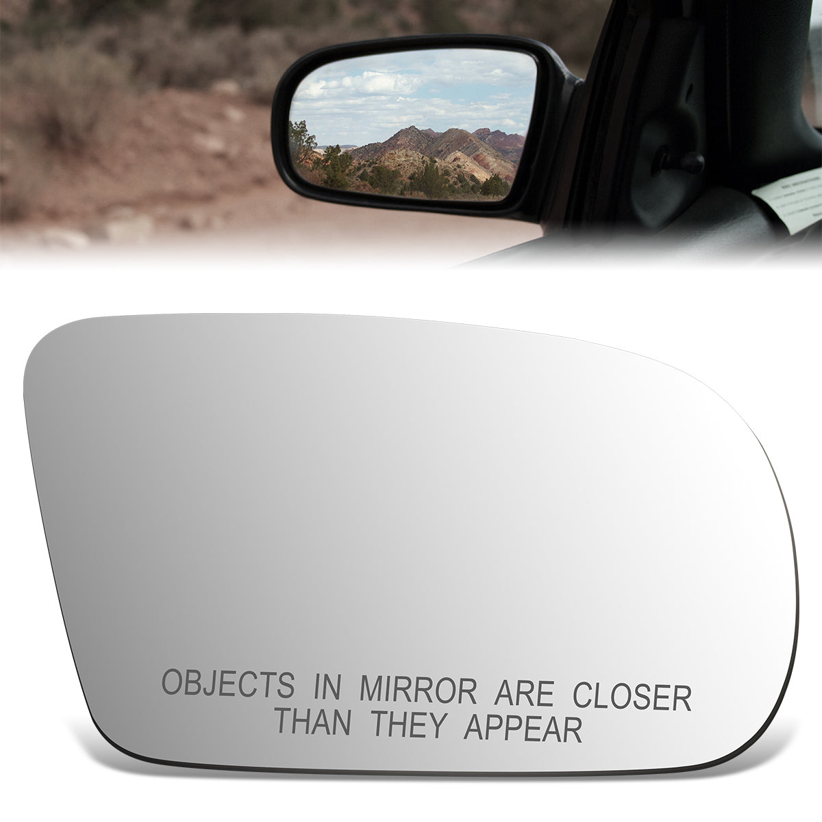 CAAP, Factory Replacement Convex Mirror Glass (Right) 92-98 Buick Skylark, Pontiac Grand Am