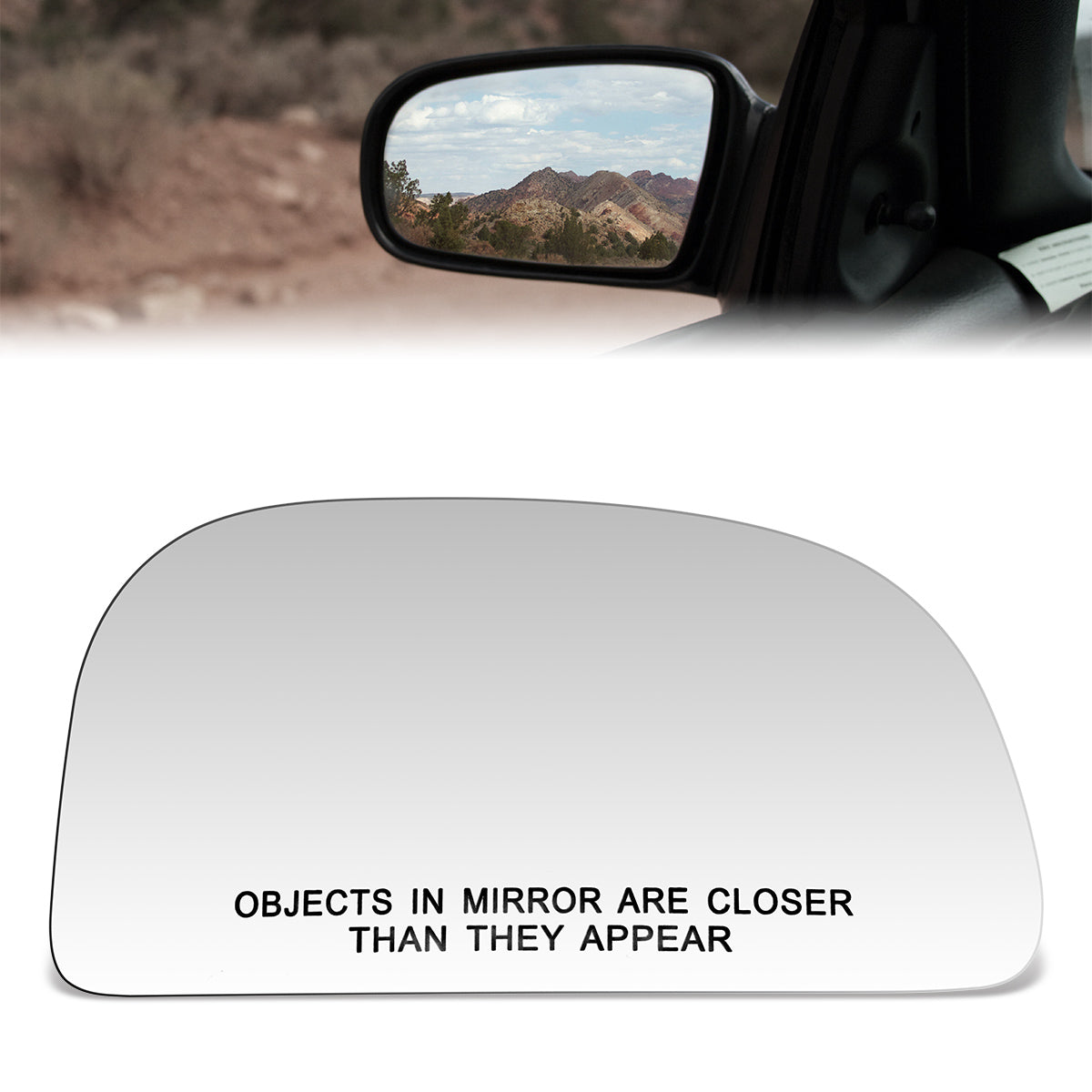 CAAP, Factory Replacement Convex Mirror Glass (Right) 93-94 Dodge/Plymouth Colt, 93-96 Summit, Mirage