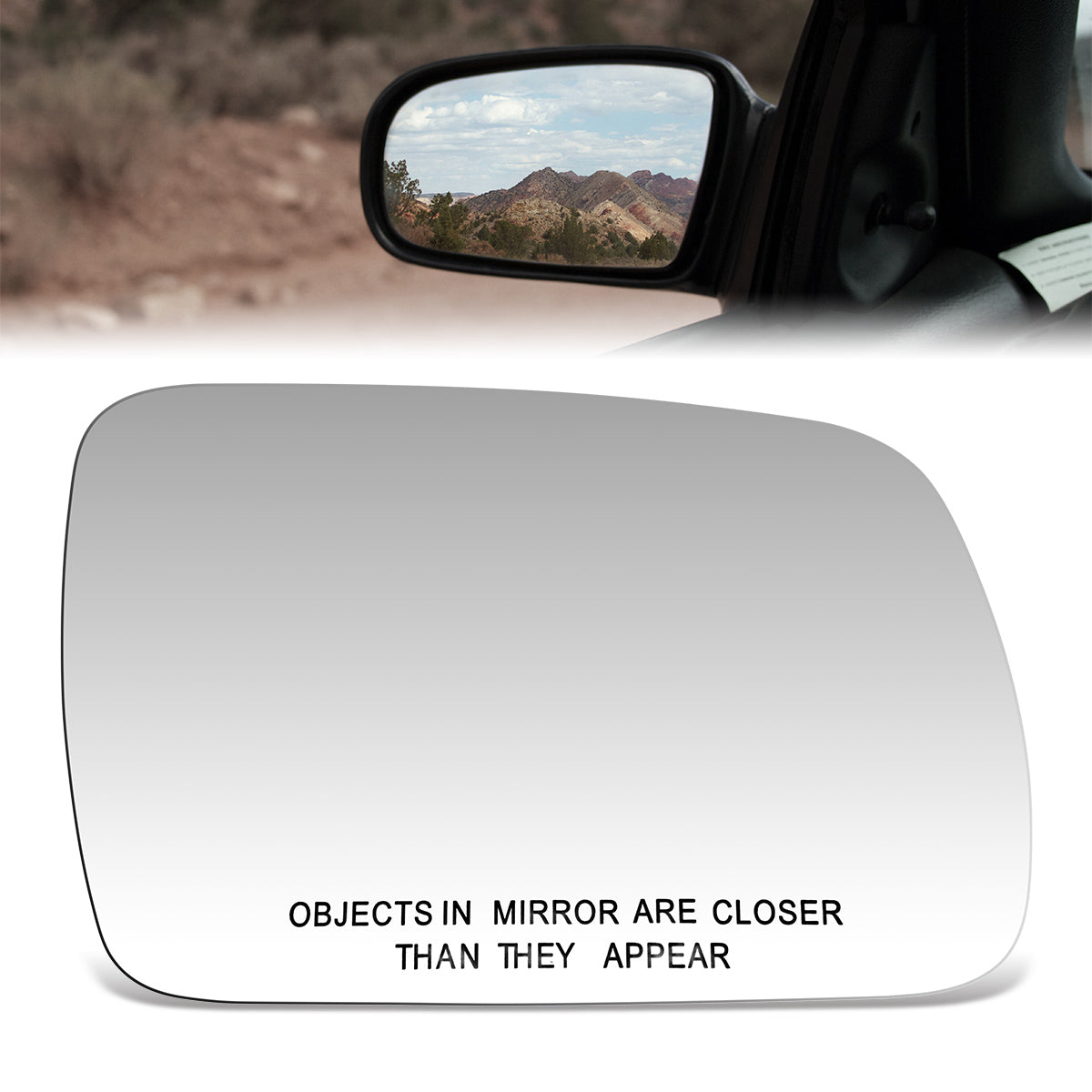 CAAP, Factory Replacement Convex Mirror Glass (Right) 93-95 Jeep Grand Cherokee