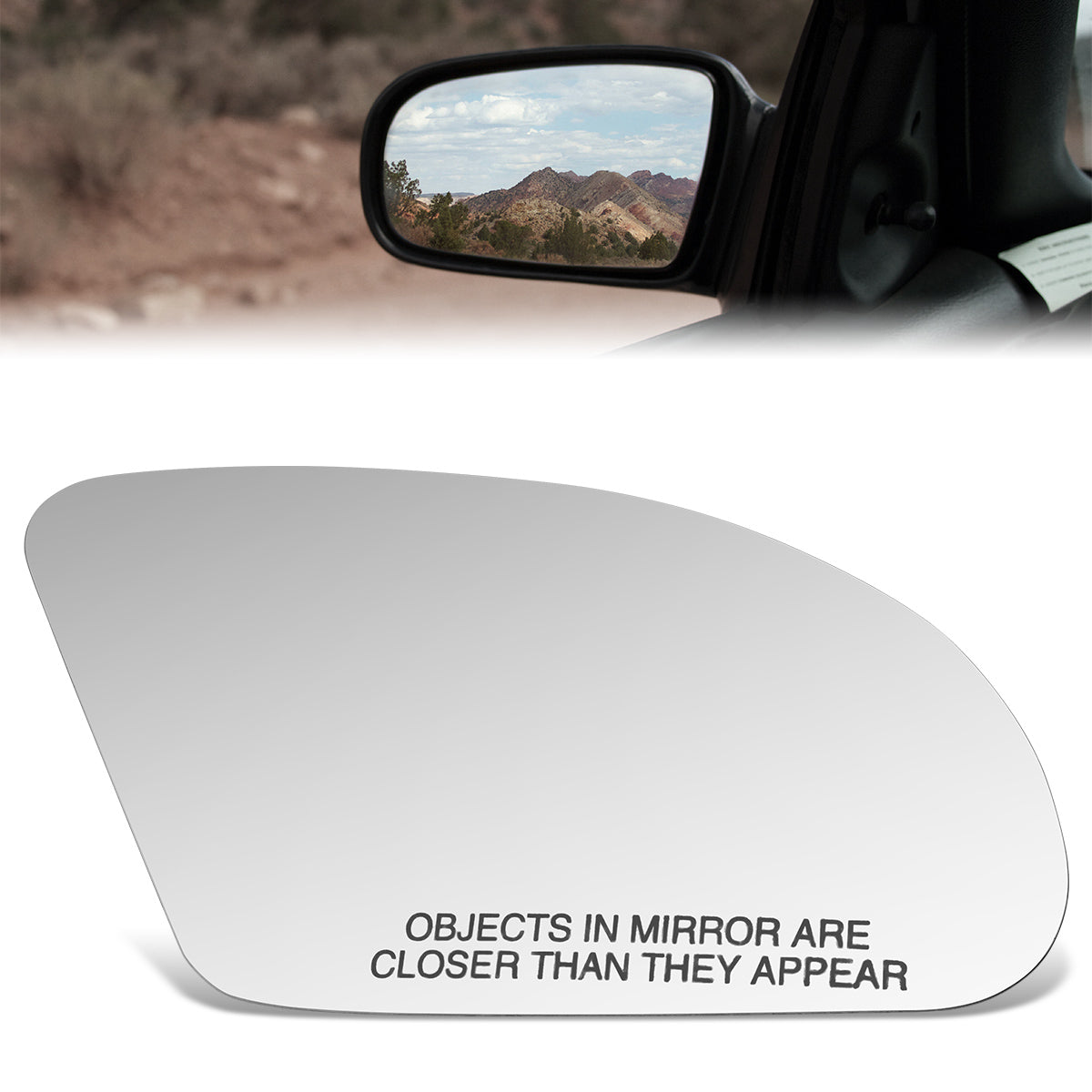 CAAP, Factory Replacement Convex Mirror Glass (Right) 93-97 Ford Probe