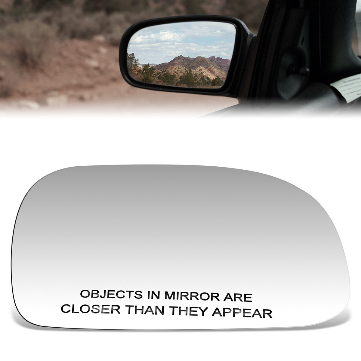 CAAP, Factory Replacement Convex Mirror Glass (Right) 93-97 Toyota Corolla