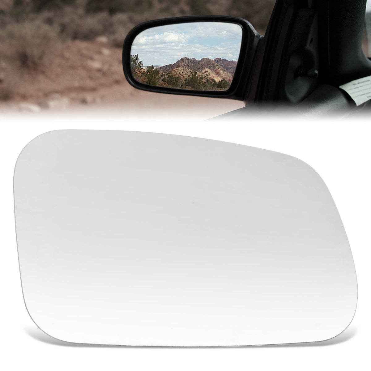 CAAP, Factory Replacement Convex Mirror Glass (Right) 94-04 Land Rover Discovery