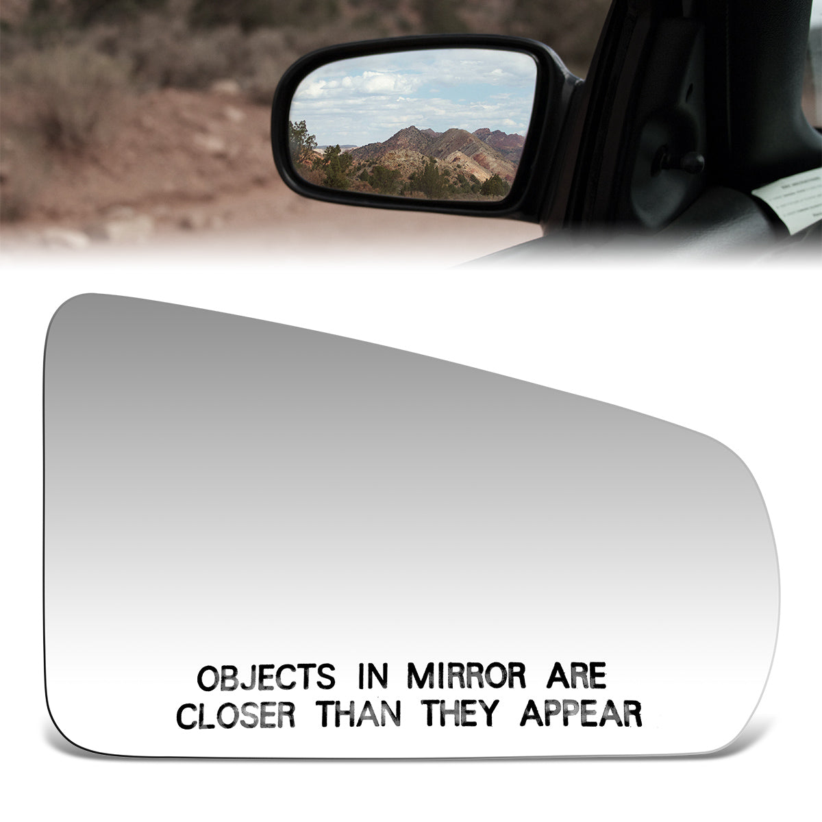 CAAP, Factory Replacement Convex Mirror Glass (Right) 94-99 Cadillac Deville, 92-01 Eldorado