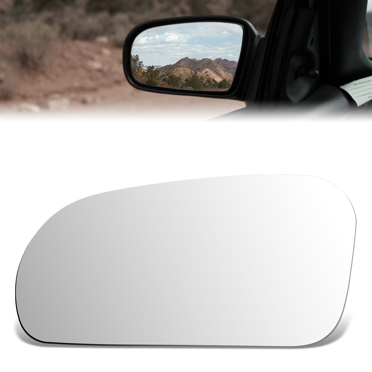 CAAP, Factory Replacement Convex Mirror Glass (Right) 95-00 Dodge Avenger, Chrysler Sebring