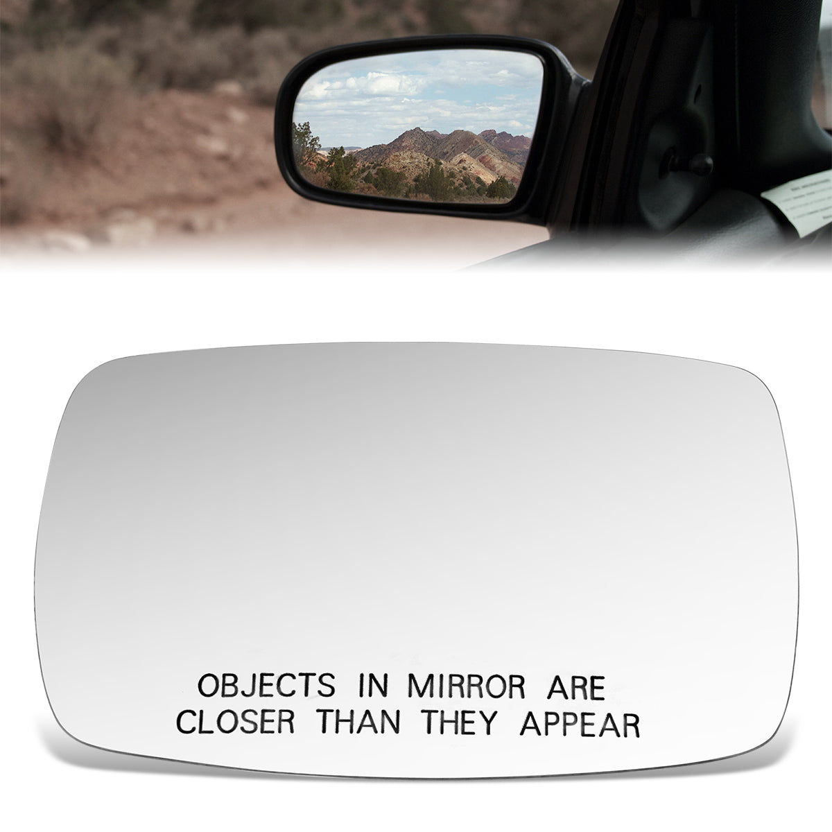 CAAP, Factory Replacement Convex Mirror Glass (Right) 95-00 Ford Contour, Mercury Mystique