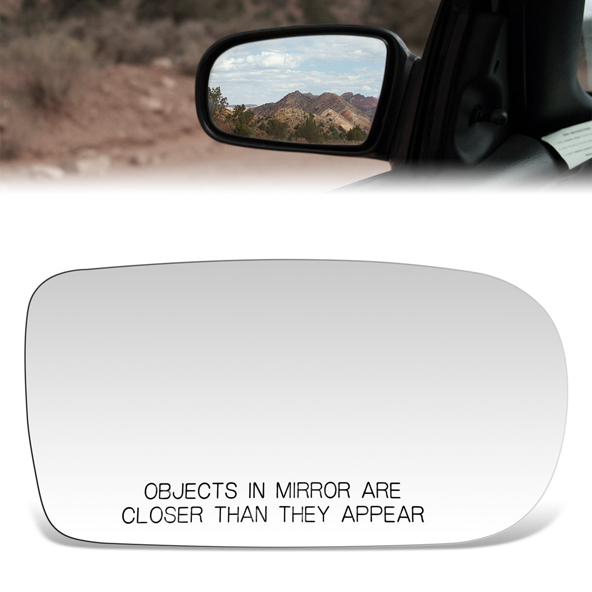 CAAP, Factory Replacement Convex Mirror Glass (Right) 95-96 Mazda Protege