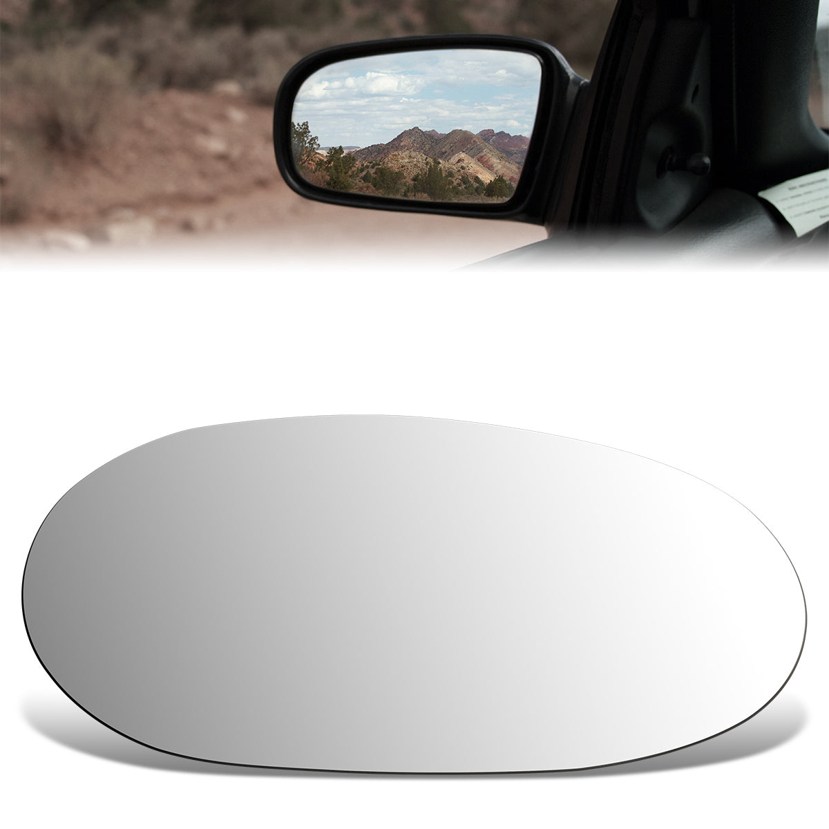 CAAP, Factory Replacement Convex Mirror Glass (Right) 95-99 Buick Riviera, Oldsmobile Aurora