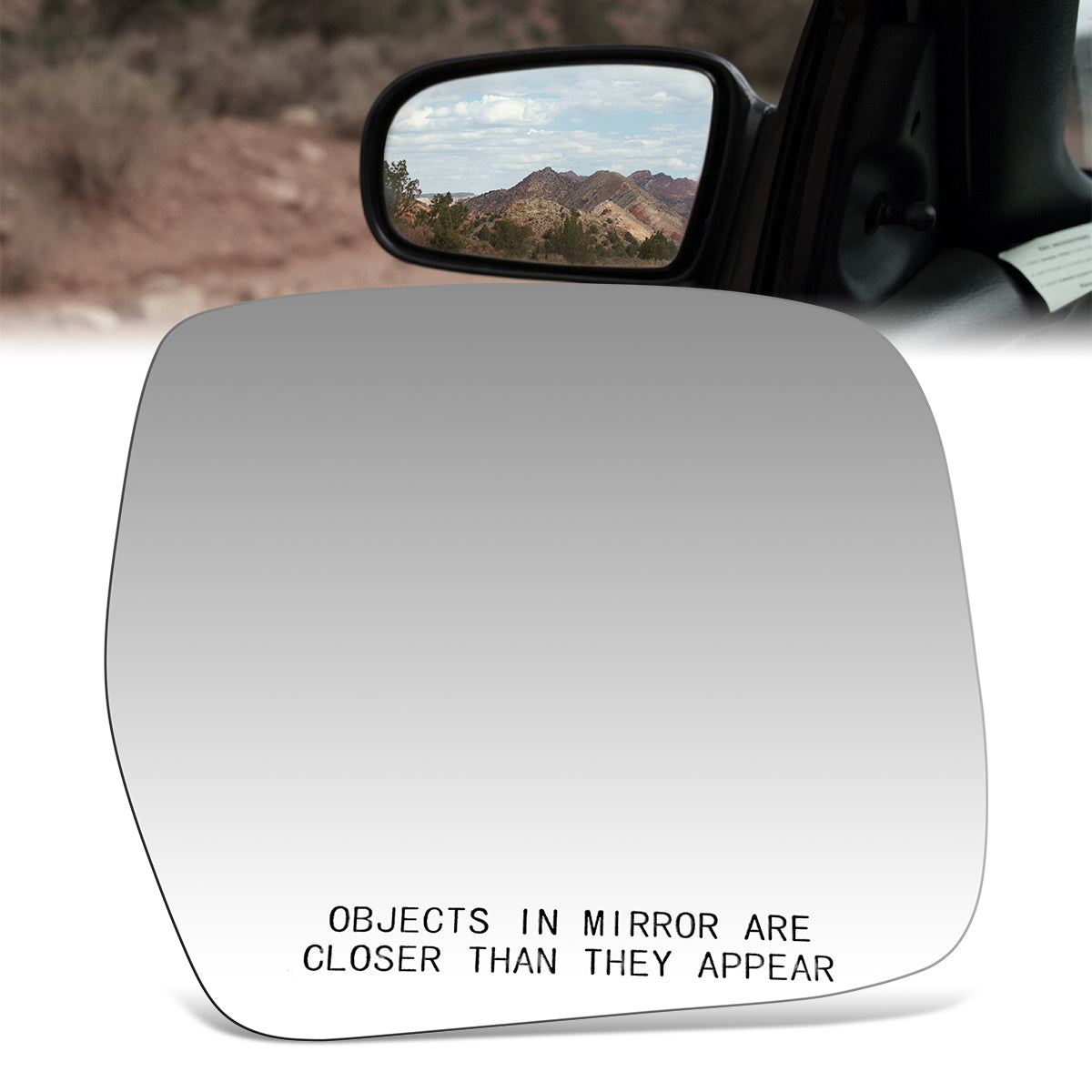 CAAP, Factory Replacement Convex Mirror Glass (Right) 96-97 Lexus LX450, 91-97 Toyota Land Cruiser