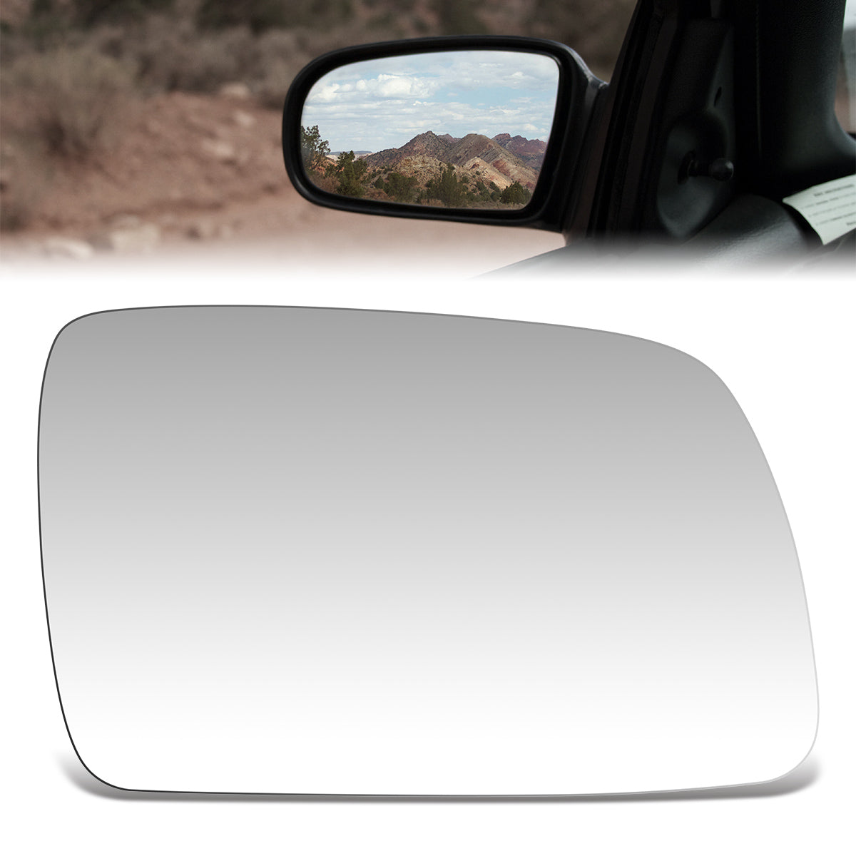 CAAP, Factory Replacement Convex Mirror Glass (Right) 96-98 Jeep Grand Cherokee