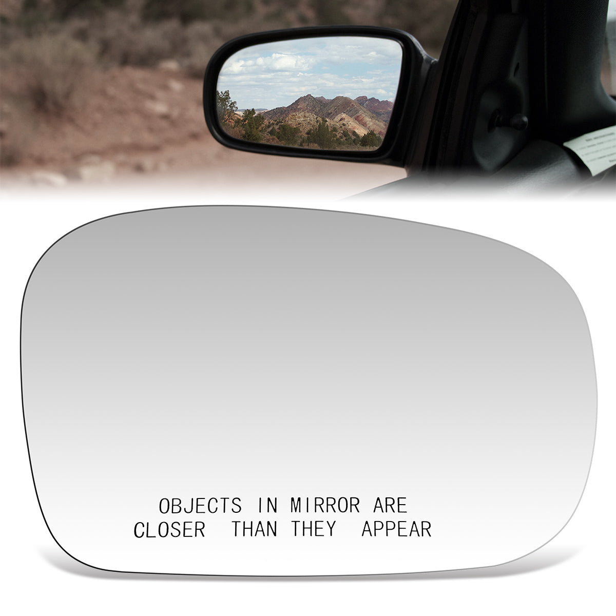 CAAP, Factory Replacement Convex Mirror Glass (Right) 97-99 Infiniti QX4, 96-99 Nissan Pathfinder